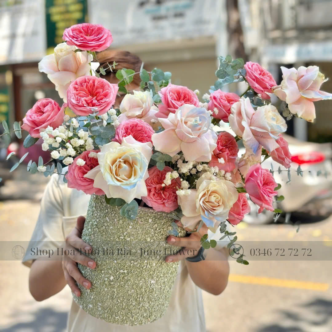 Giỏ Hoa Hồng-445